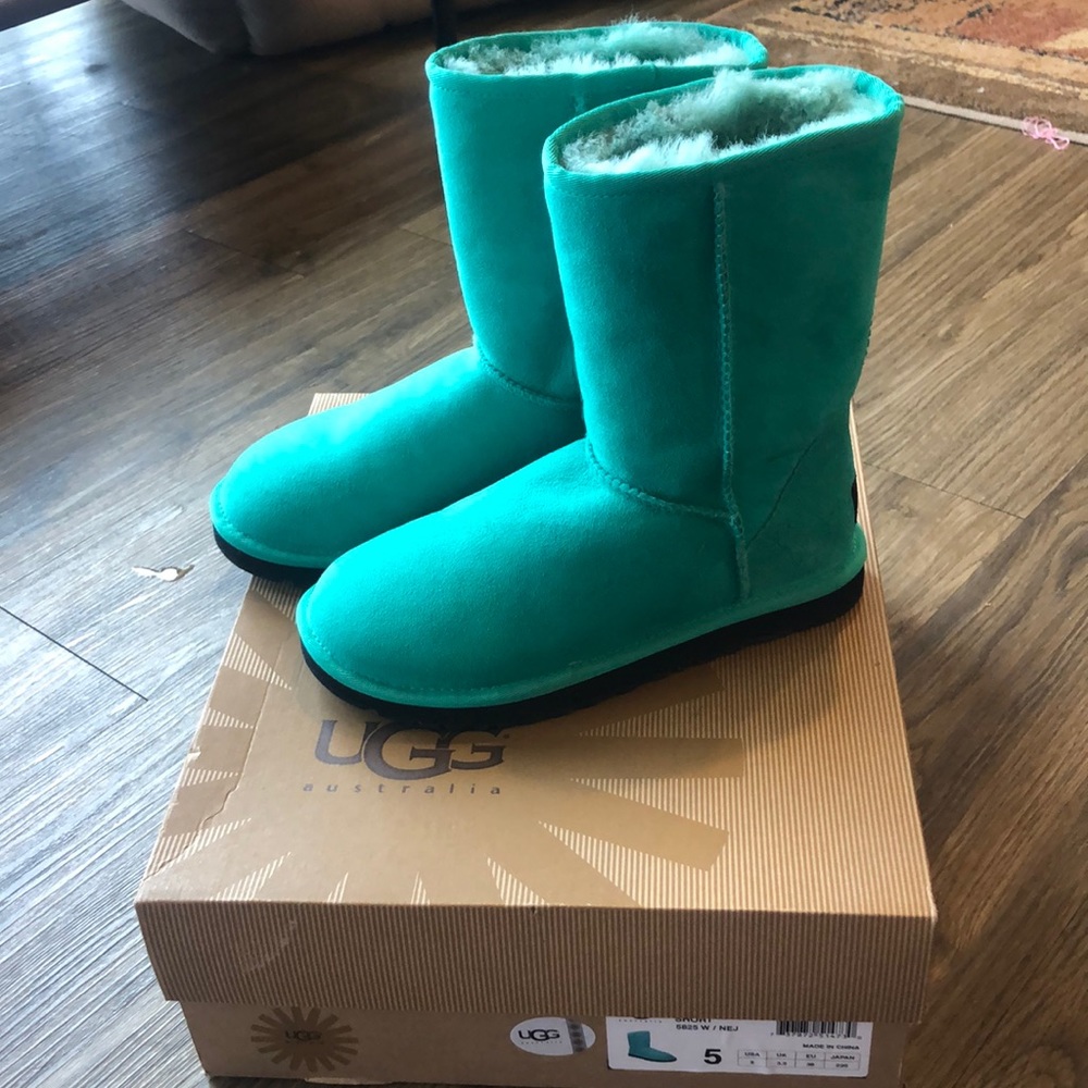 Teal Ugg Classic Short Boot